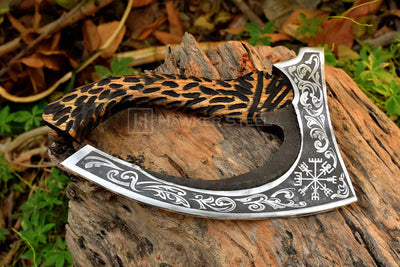 Custom handmade Pizza Cutter viking axe